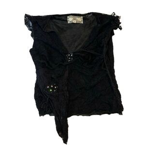 For Love And Lemons Black Lace Blouse